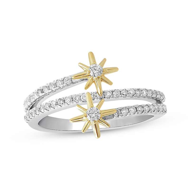 Previously Owned Diamond Star Ring 1/3 ct tw Round-cut Sterling Silver & 10K Yellow Gold