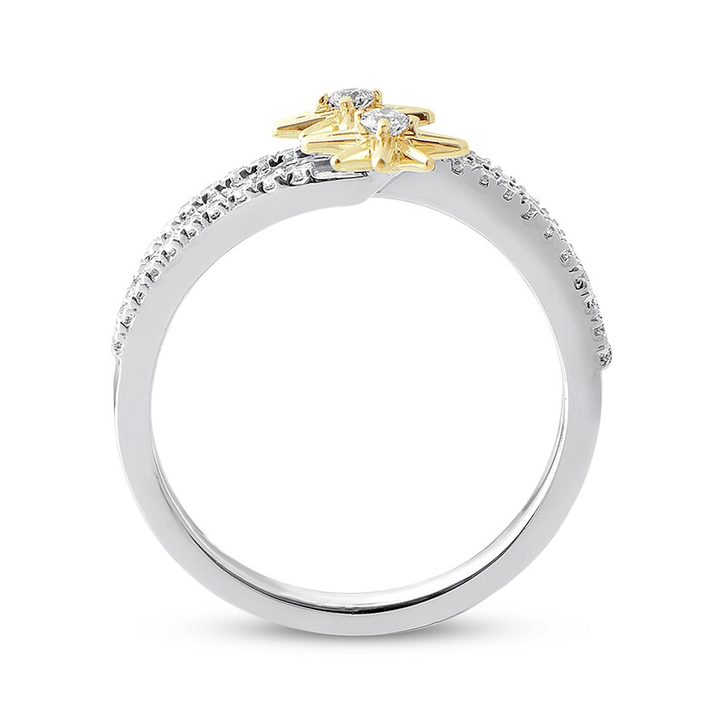 Previously Owned Diamond Star Ring 1/3 ct tw Round-cut Sterling Silver & 10K Yellow Gold