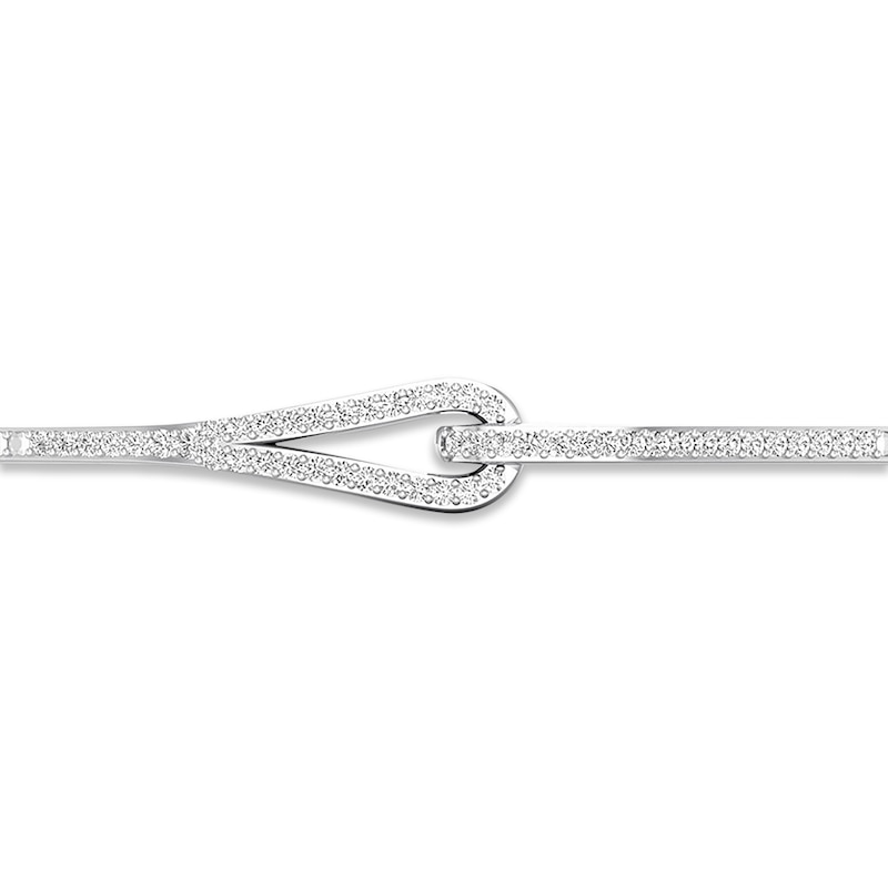 Main Image 2 of Previously Owned Love + Be Loved Diamond Bolo Bracelet 1/5 ct tw Sterling Silver 9.5"