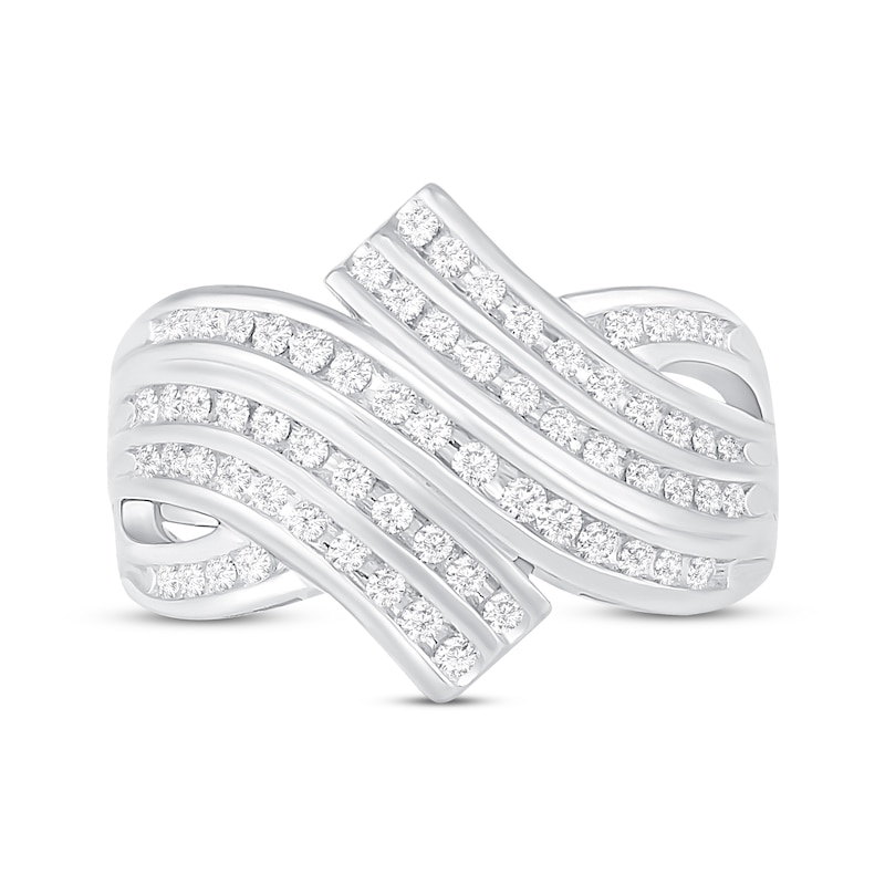 Main Image 2 of Previously Owned Diamond Ring 1/2 ct tw Round-cut Sterling Silver