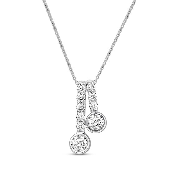 Previously Owned Ever Us Diamond Necklace 1/4 ct tw Round-cut 14K White Gold 19"