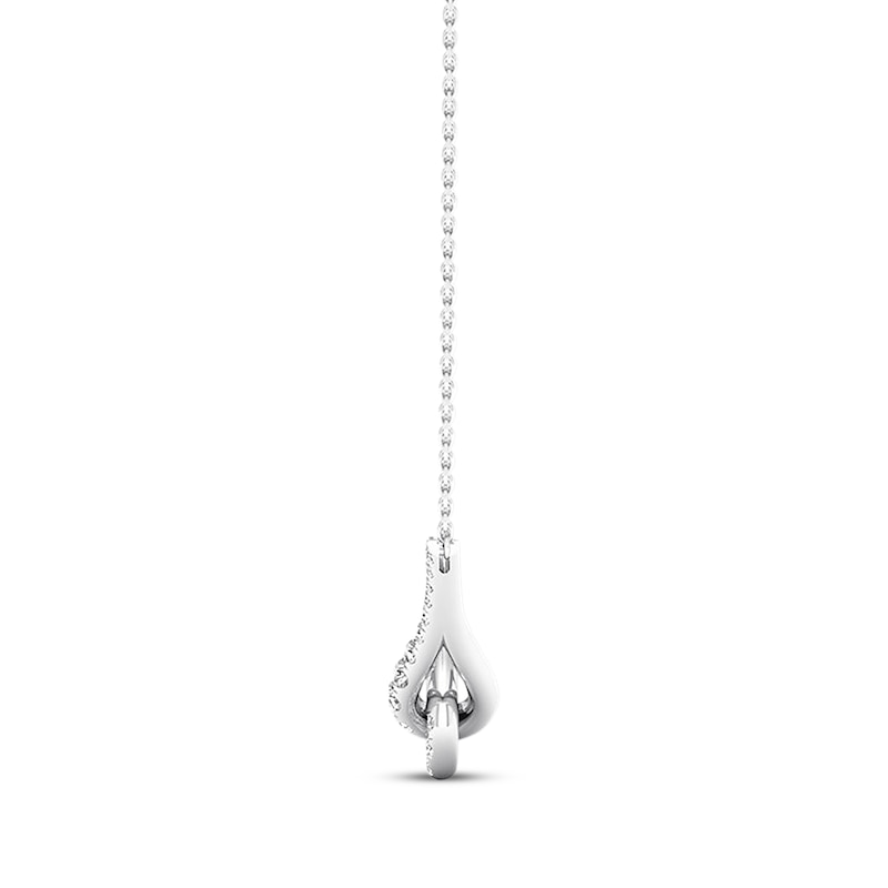 Main Image 3 of Previously Owned Love + Be Loved Diamond Necklace 1/2 ct tw 10K White Gold 18"