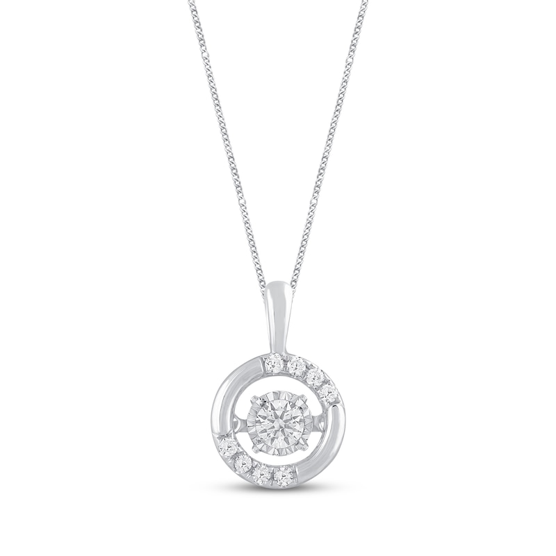 Main Image 1 of Previously Owned Unstoppable Love Diamond Necklace 1/4 ct tw 10K White Gold 19"