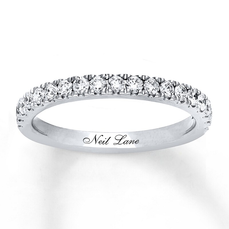 Main Image 1 of Previously Owned Neil Lane Wedding Band 1/2 ct tw Round-cut Diamonds 14K White Gold Size 5