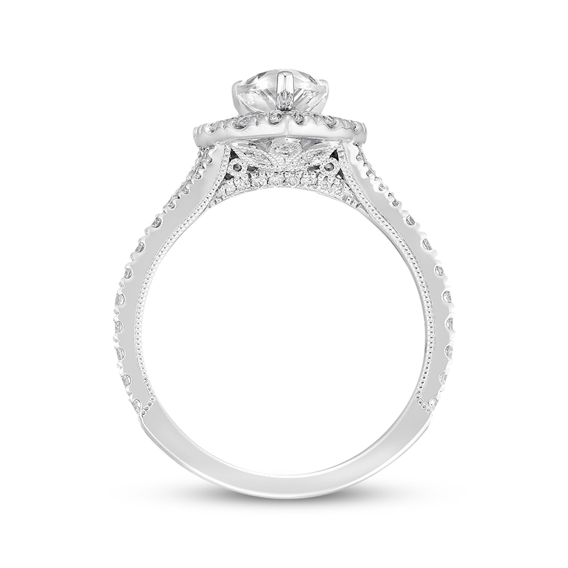Main Image 3 of Previously Owned Neil Lane Diamond Engagement Ring 1-7/8 ct tw Pear & Round-cut 14K White Gold