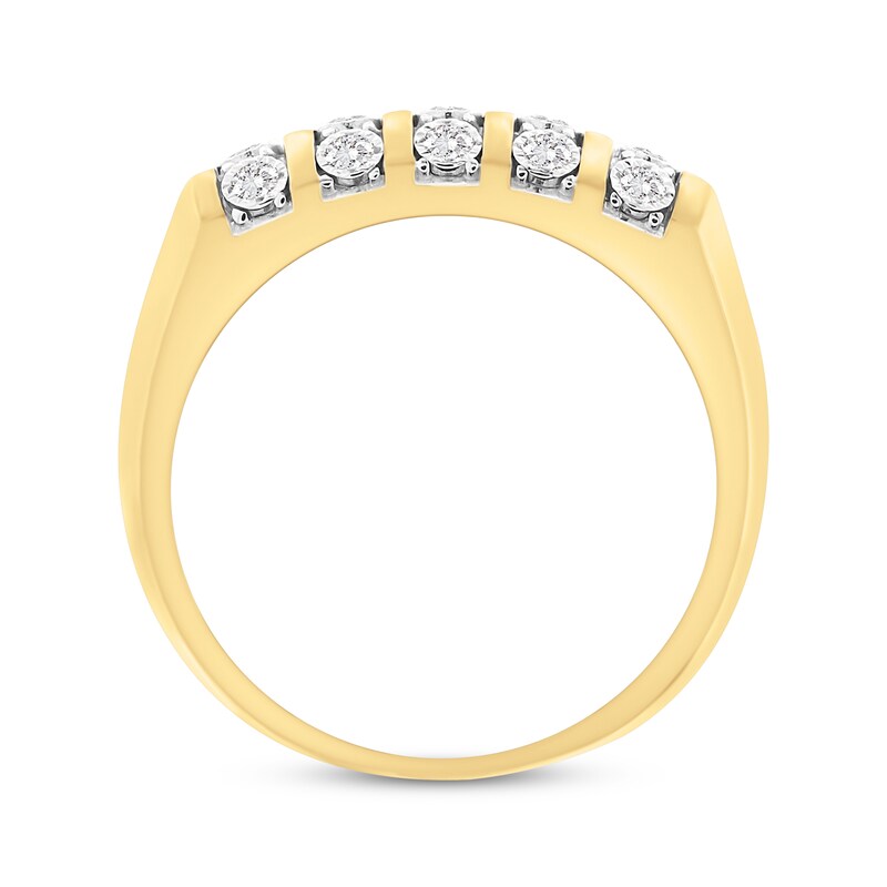 Main Image 3 of Previously Owned Men's Diamond Fashion Ring 1 ct tw Round-cut 10K Yellow Gold