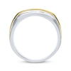 Thumbnail Image 2 of Previously Owned Men's Diamond Wedding Band 1/4 ct tw Round-cut 10K Two-Tone Gold