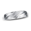 Thumbnail Image 1 of Previously Owned Men's Diamond Accent Wedding Band 10K White Gold