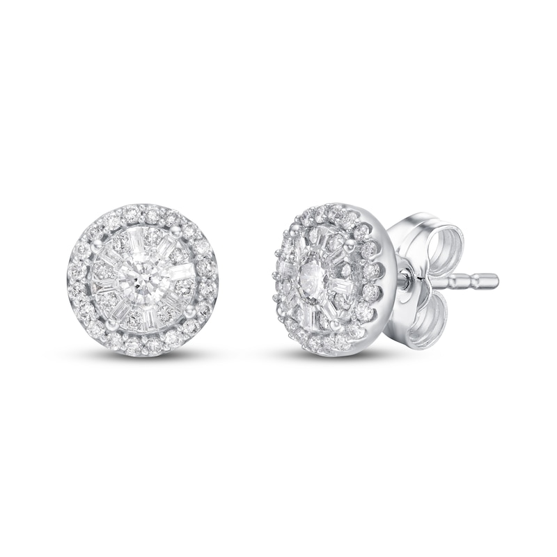 Main Image 1 of Previously Owned Neil Lane Designs Diamond Stud Earrings 1/2 ct tw 14K White Gold