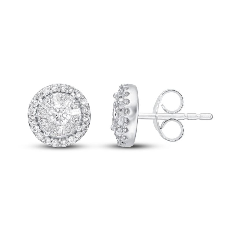 Main Image 2 of Previously Owned Neil Lane Designs Diamond Stud Earrings 1/2 ct tw 14K White Gold