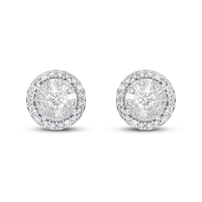 Main Image 3 of Previously Owned Neil Lane Designs Diamond Stud Earrings 1/2 ct tw 14K White Gold