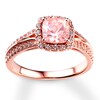 Thumbnail Image 4 of Previously Owned Morganite Engagement Ring 3/8 ct tw Diamonds 14K Rose Gold