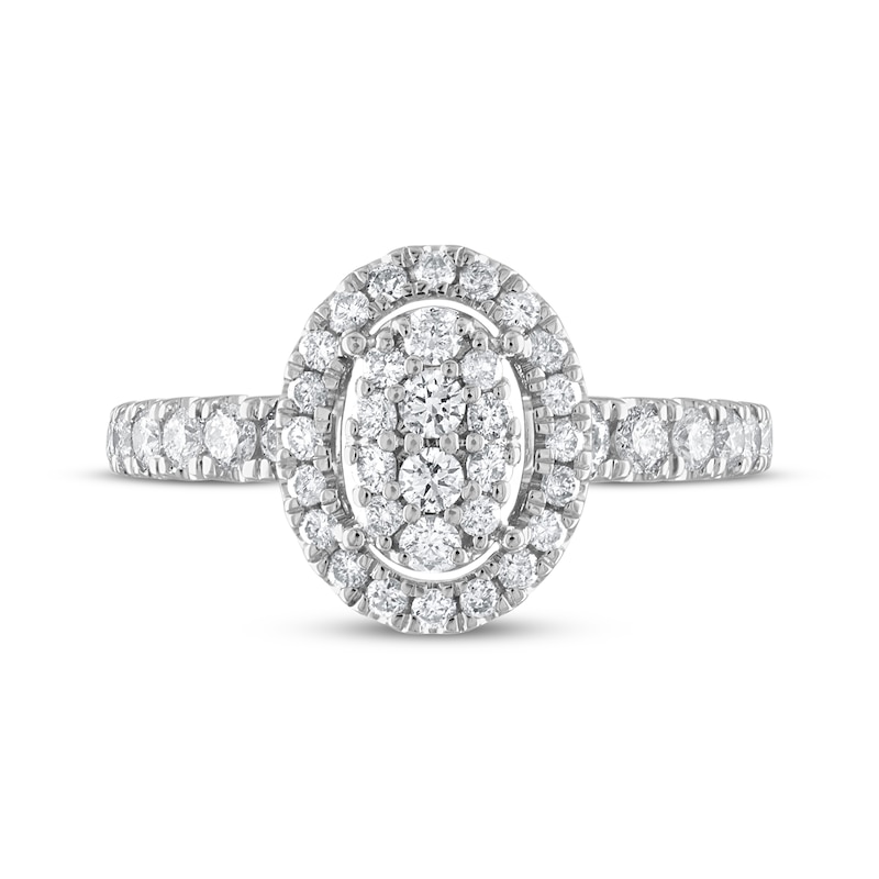 Previously Owned Diamond Engagement Ring 3/4 ct tw Round-cut 14K White Gold