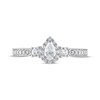 Thumbnail Image 3 of Previously Owned 3-Stone Diamond Engagement Ring 1/2 ct tw Pear & Round-cut 14K White Gold