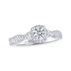Thumbnail Image 1 of Previously Owned THE LEO Ideal Cut Diamond Engagement Ring 3/4 ct tw Round-cut 14K White Gold