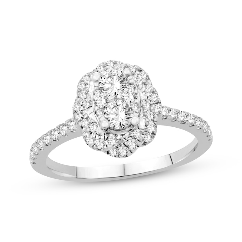 Main Image 1 of Previously Owned Diamond Engagement Ring 3/4 ct tw 14K White Gold