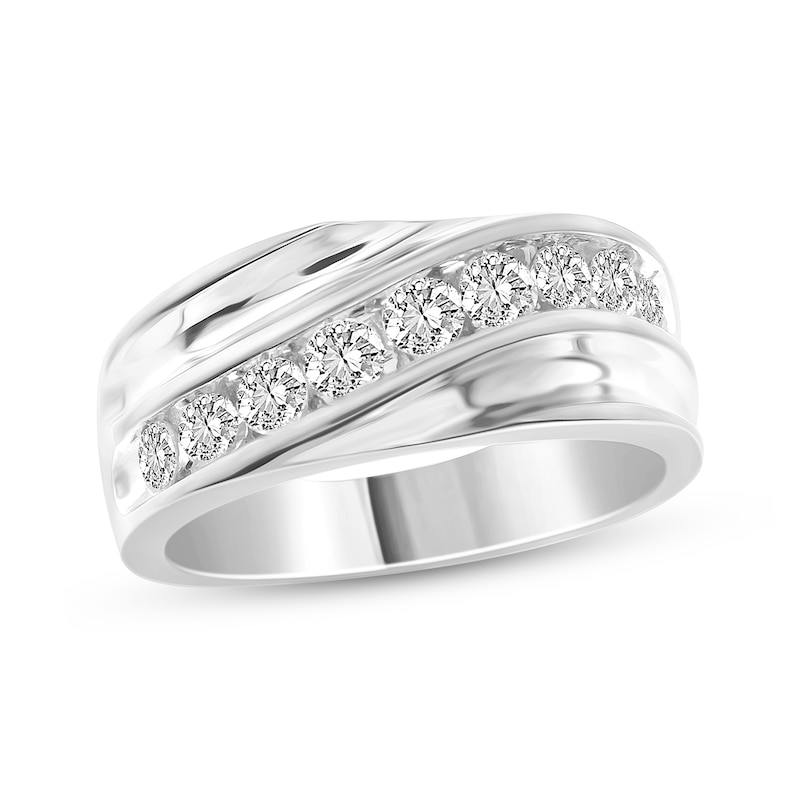 Main Image 1 of Previously Owned Men's Diamond Wedding Band 1 ct tw 14K White Gold