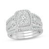 Thumbnail Image 0 of Previously Owned Diamond Bridal Set Round & Baguette 1 1/2 ct tw 10K White Gold