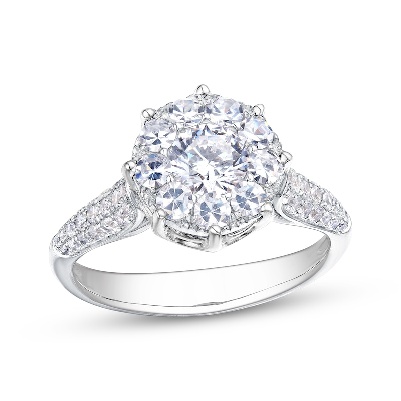 Previously Owned Multi-Stone Diamond Engagement Ring 1-1/8 ct tw Round-cut 14K White Gold