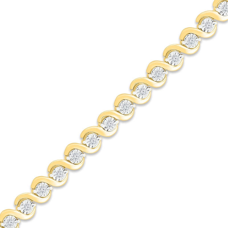 Main Image 1 of Previously Owned Diamond Bracelet 1/2 ct tw 10K Yellow Gold 7"