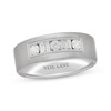 Thumbnail Image 1 of Previously Owned Neil Lane Men's Diamond Wedding Band 1/2 ct tw Round/Baguette 14K White Gold