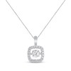 Thumbnail Image 1 of Previously Owned Unstoppable Love Necklace 1 ct tw Round-cut 14K White Gold 19"