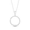 Thumbnail Image 1 of Previously Owned Diamond Circle Necklace 1/4 ct tw Round-cut 10K White Gold 18"
