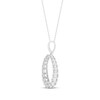 Thumbnail Image 3 of Previously Owned Diamond Circle Necklace 1/4 ct tw Round-cut 10K White Gold 18"