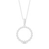 Thumbnail Image 4 of Previously Owned Diamond Circle Necklace 1/4 ct tw Round-cut 10K White Gold 18"