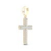 Thumbnail Image 2 of Previously Owned Men's Diamond Cross Pendant 2 ct tw Round-cut 10K Yellow Gold