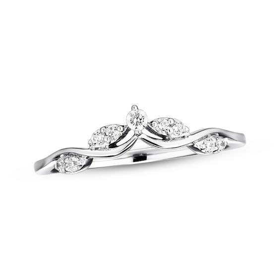 Previously Owned Diamond Enhancer Ring 1/8 ct tw Round-cut 14K White Gold