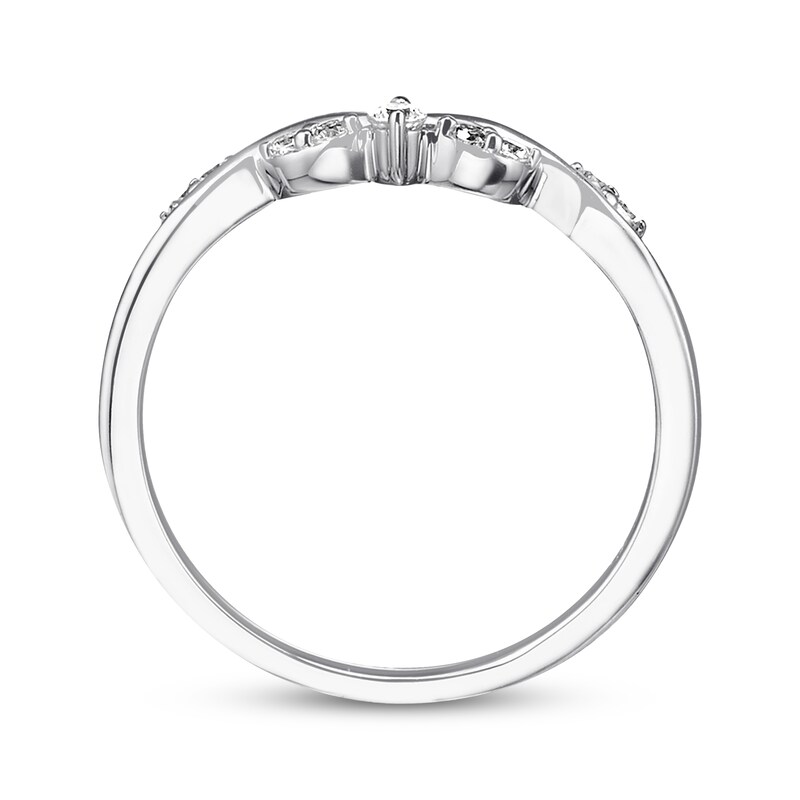 Previously Owned Diamond Enhancer Ring 1/8 ct tw Round-cut 14K White Gold