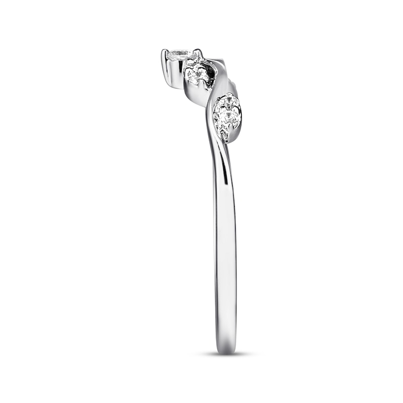 Previously Owned Diamond Enhancer Ring 1/8 ct tw Round-cut 14K White Gold