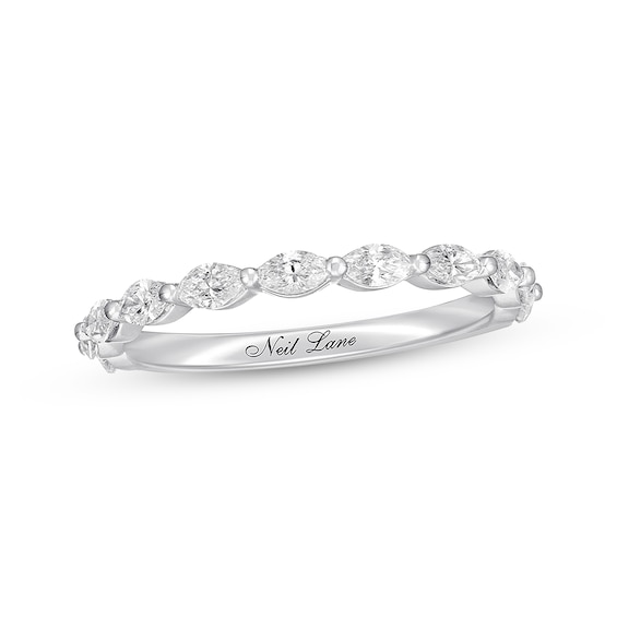Previously Owned Neil Lane Premiere Diamond Anniversary Band 5/8 ct tw Marquise-cut 14K White Gold Size