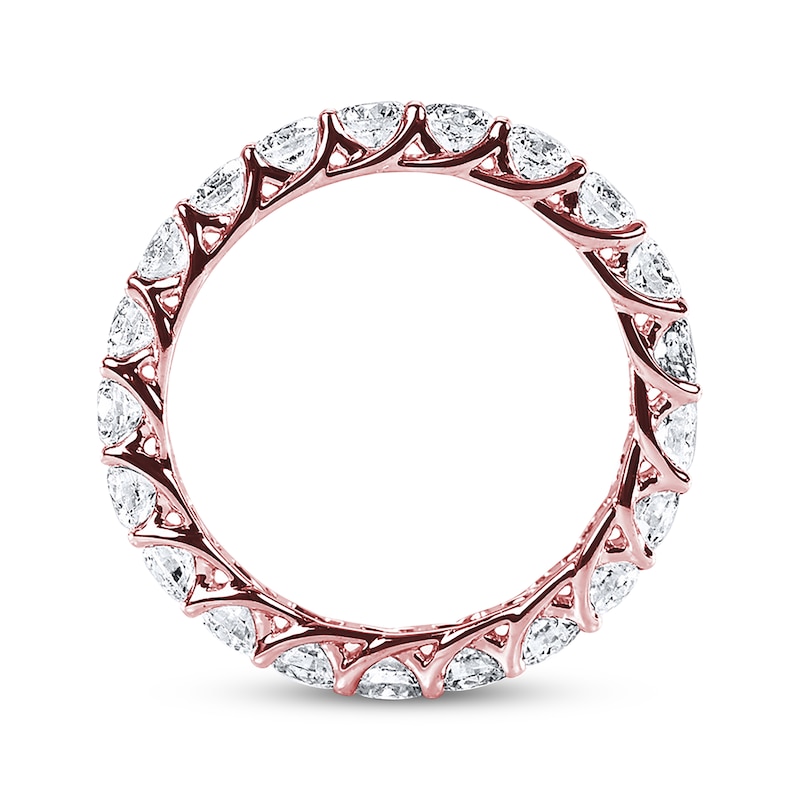 Main Image 2 of Previously Owned Diamond Eternity Ring 2 ct tw Round-cut 14K Rose Gold Size 8.5