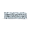 Thumbnail Image 4 of Previously Owned Monique Lhuillier Bliss Diamond Wedding Band 1-1/4 ct tw Round & Marquise-cut 18K White Gold
