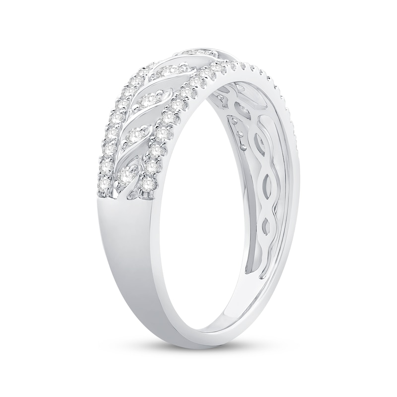 Previously Owned Diamond Anniversary Ring 1/2 ct tw Round-cut 10K White Gold