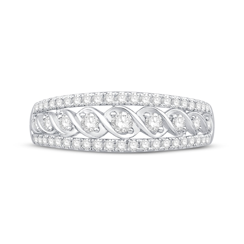 Previously Owned Diamond Anniversary Ring 1/2 ct tw Round-cut 10K White Gold