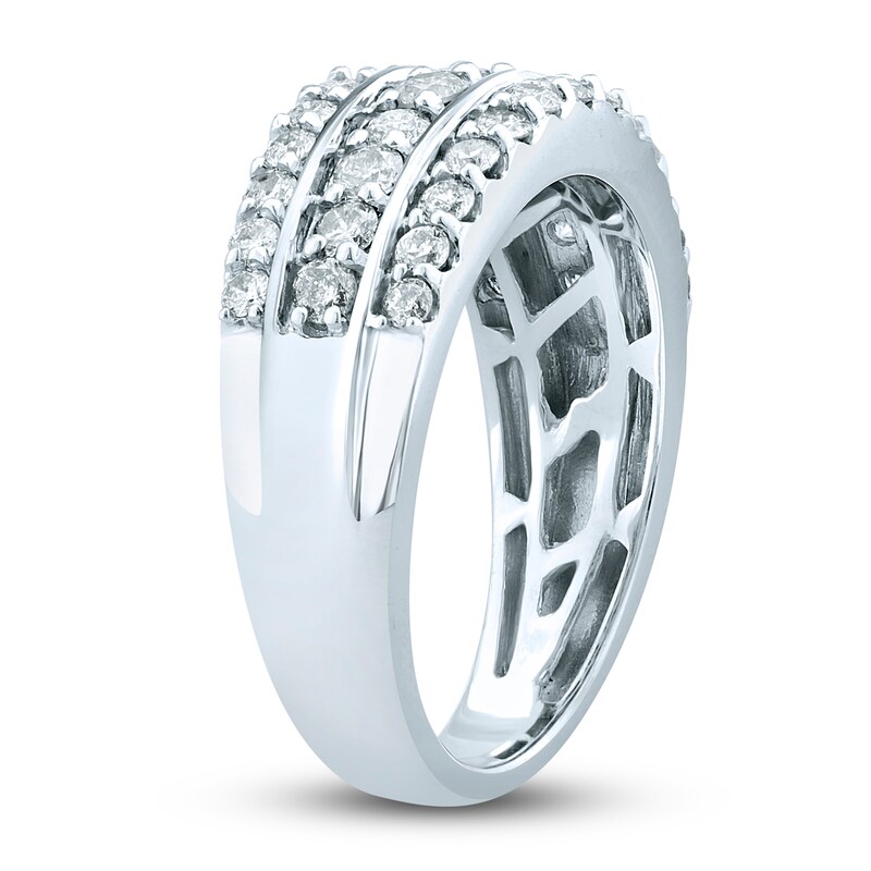 Main Image 2 of Previously Owned Diamond Anniversary Ring 1 ct tw Round-cut 10K White Gold