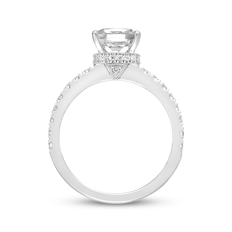 Main Image 3 of Previously Owned Neil Lane Diamond Engagement Ring 2-1/3 ct tw Cushion & Round-cut 14K White Gold