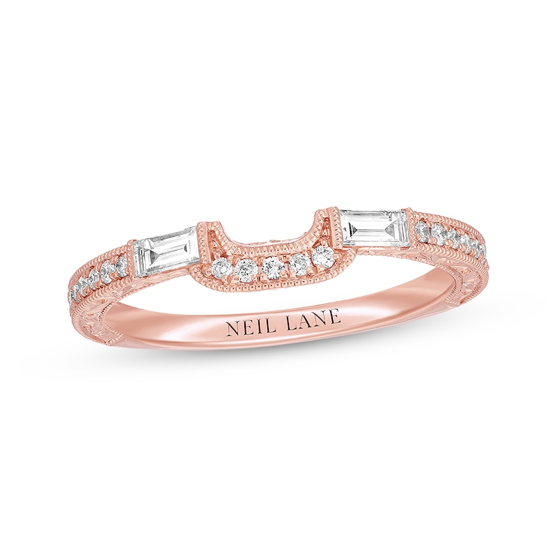 Main Image 1 of Previously Owned Neil Lane Diamond Wedding Band 1/3 ct tw Baguette & Round-cut 14K Rose Gold