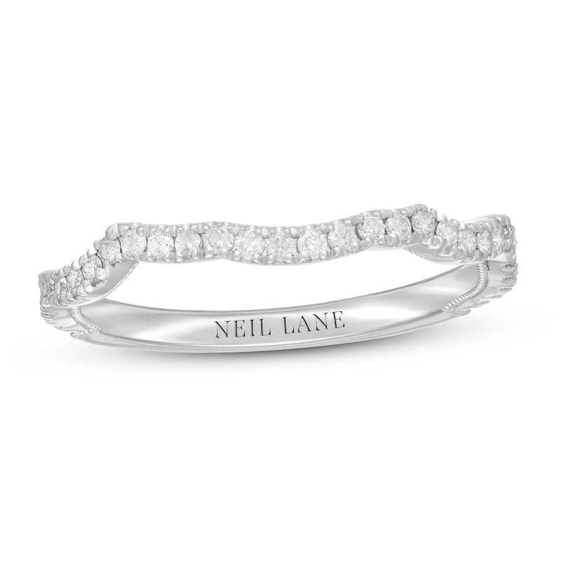 Main Image 1 of Previously Owned Neil Lane Diamond Wedding Band 1/4 ct tw Round-cut 14K White Gold Size 9