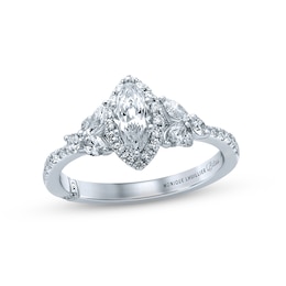 Previously Owned Monique Lhuillier Bliss Diamond Engagement Ring 1-1/8 ct tw Marquise & Round-cut 18K White Gold