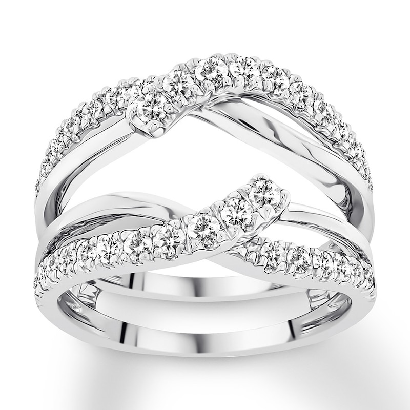 Main Image 1 of Previously Owned Diamond Enhancer Ring 3/4 ct tw Round-cut 14K White Gold
