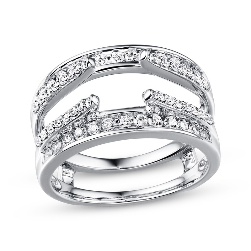 Main Image 1 of Previously Owned Diamond Enhancer Ring 5/8 ct tw Round-cut 14K White Gold