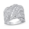 Thumbnail Image 1 of Previously Owned Diamond Ring 3 ct tw Baguette/Round-cut 14K White Gold