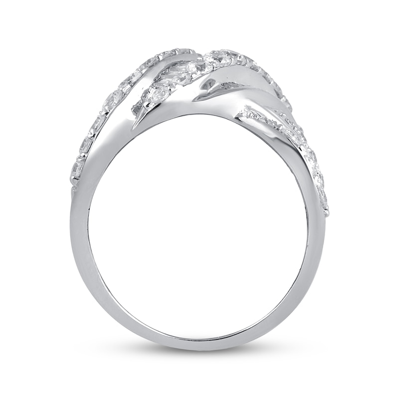Main Image 2 of Previously Owned Diamond Ring 3 ct tw Baguette/Round-cut 14K White Gold