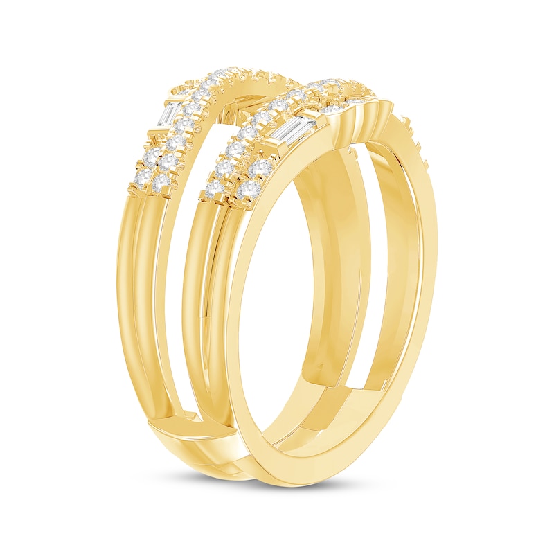 Main Image 2 of Previously Owned Diamond Enhancer Ring 1/2 ct tw Round & Baguette 14K Yellow Gold