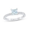 Thumbnail Image 0 of Previously Owned THE LEO First Light Diamond Engagement Ring 1-1/5 ct tw Princess & Round 14K White Gold