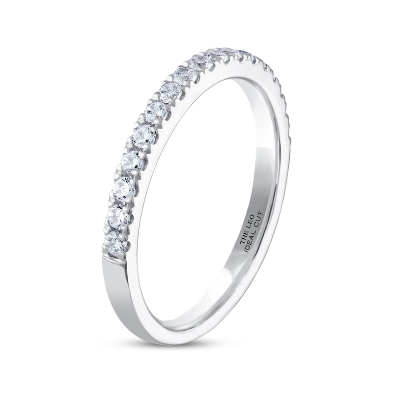 Previously Owned THE LEO Ideal Cut Diamond Wedding Band 1/3 ct tw Round-cut 14K White Gold